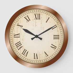 Antique Roman Numerals Wall Clock