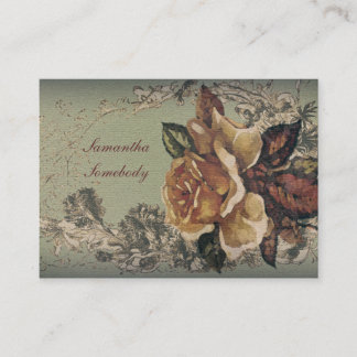 Antique Rose (blue) Miniature Postcard Business Card