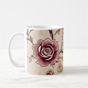 Antique Rose Botanical Coffee Mug