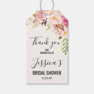 Antique Rose Bridal Shower Favour Tags