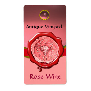 ANTIQUE ROSE GRAPE WINE RED WAX SEAL,Pink