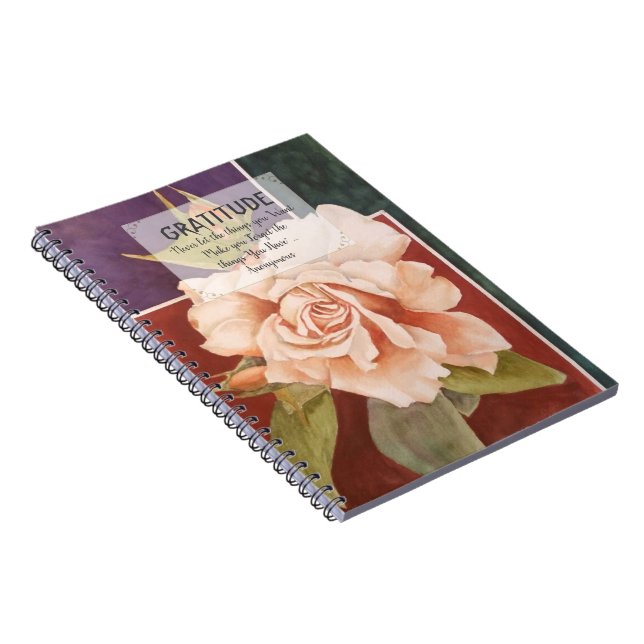Antique Rose Gratitude Notebook (Right Side)