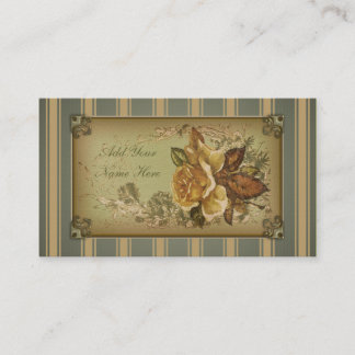 Antique Rose (green) Business Card