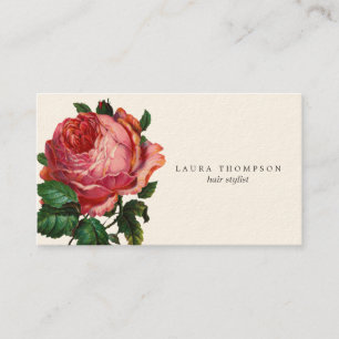 Antique Rose Hair Stylist Business Card Template
