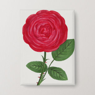 Antique Rose Lithograph, François-Frédéric Grobon
