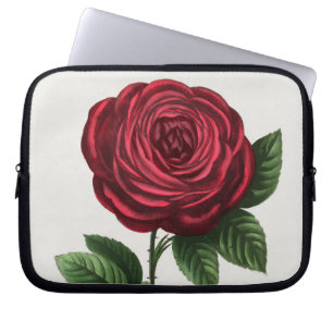 Antique Rose Lithograph, François-Frédéric Grobon Laptop Sleeve