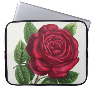 Antique Rose Lithograph, François-Frédéric Grobon Laptop Sleeve