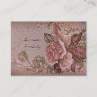 Antique Rose (pink) Miniature Postcard Business Card