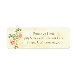 Antique Rose Return Address Labels