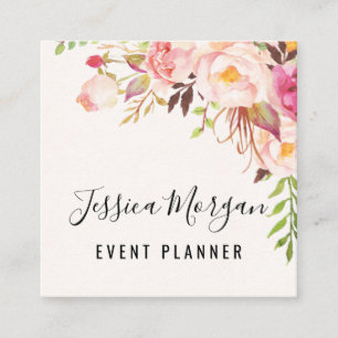 Antique Rose Square Business Cards