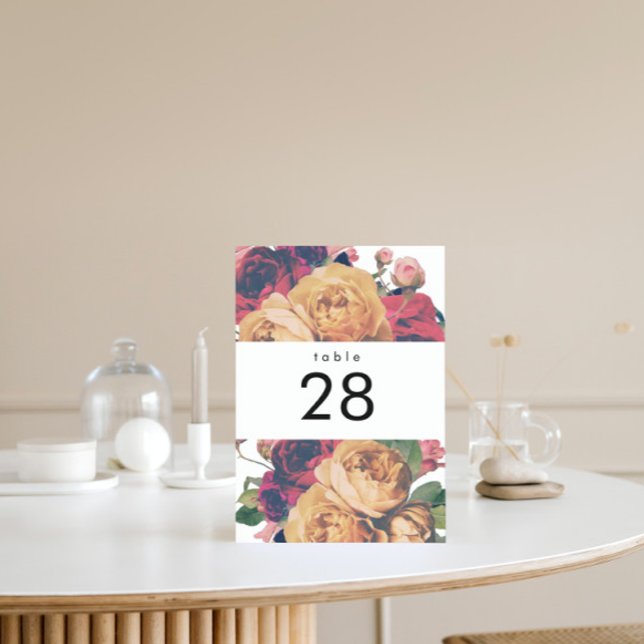 Antique Roses Botanical Fete Wedding Table Numbers (Creator Uploaded)