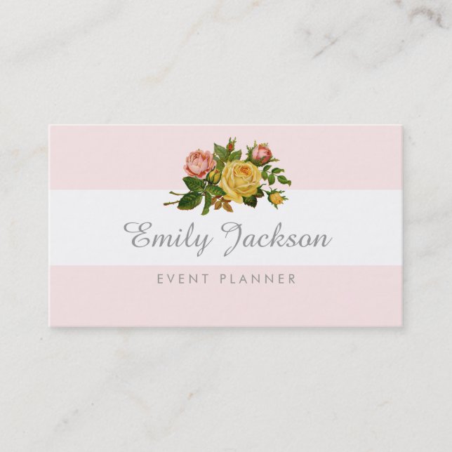 Antique Roses Business Card (Front)
