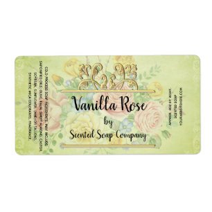 Antique Roses Cold Process Soap Label Template