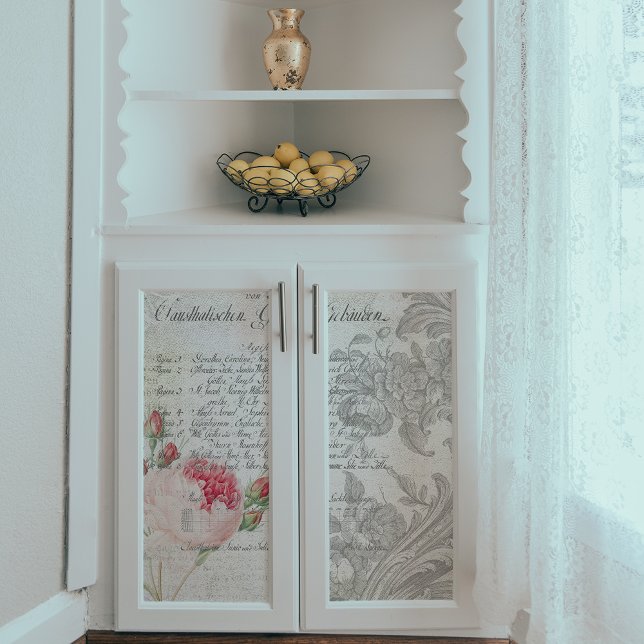Antique Roses, Engraved Scrolls & Script Decoupage Tissue Paper (Creator Uploaded)