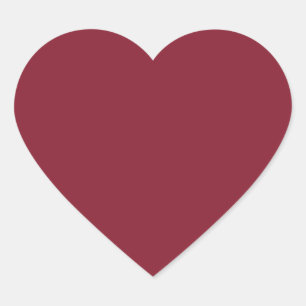 Antique Ruby (solid colour)  Heart Sticker