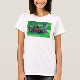 Antique rusted truck in a meadow T-Shirt