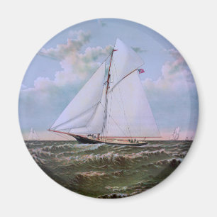 Antique Sailing Ship Sloop Yacht Magnet