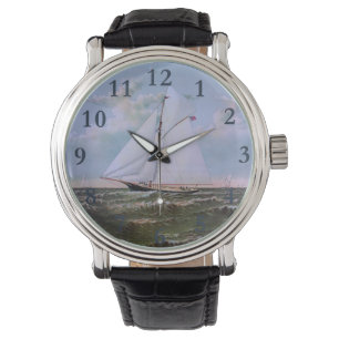Antique Sailing Ship Sloop Yacht Sailboat Ocean Watch
