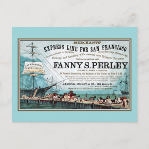 Antique San Francisco Express Shipping Line Postcard