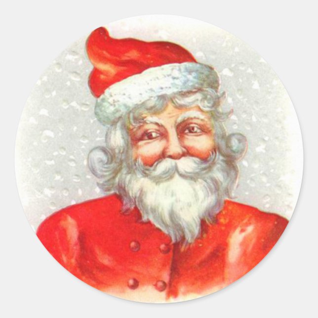 Antique Santa Christmas sticker (Front)