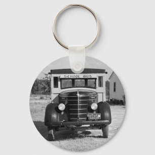 Antique School Bus, Greensboro, Georgia, 1941 Key Ring