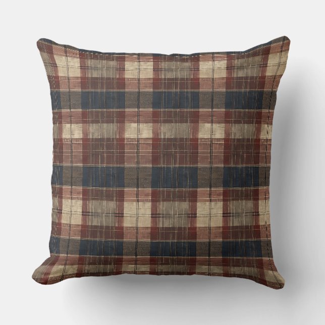 Antique Scottish Tartan  Cushion (Front)