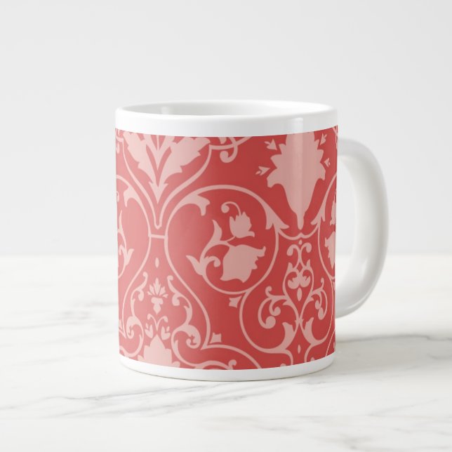 Antique scroll wallpaper 2 large coffee mug (Front Right)