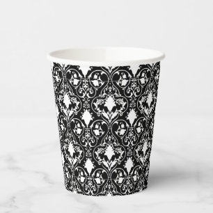 Antique scroll wallpaper 2 paper cups