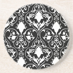 Antique scroll wallpaper coaster