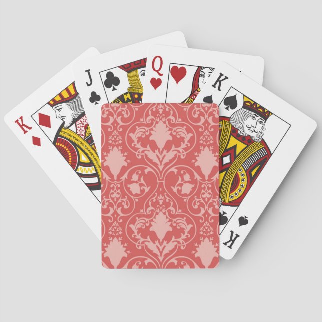 Antique scroll wallpaper playing cards (Back)
