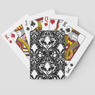 Antique scroll wallpaper playing cards