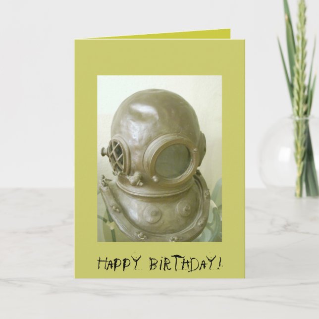 Antique Scuba Helmet Card (Front)