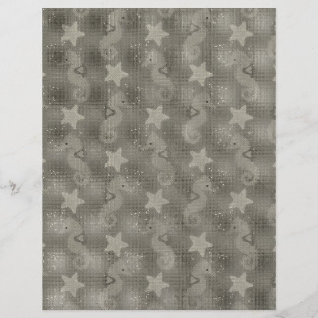 Antique Seahorse And Starfish Pattern (Front)