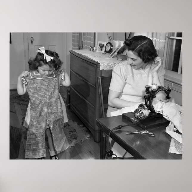 Antique Sewing Machine: 1940s Poster (Front)