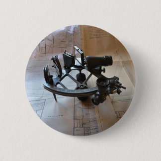 Antique Sextant 6 Cm Round Badge