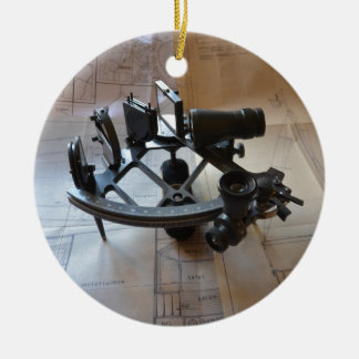 Antique Sextant Ceramic Ornament
