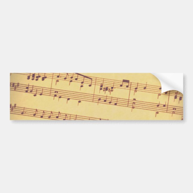 Antique Sheet Music Bumper Sticker (Front)