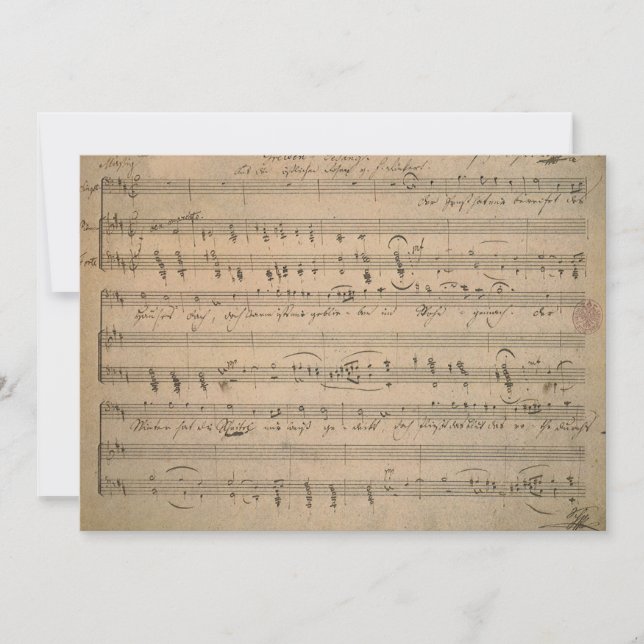 Antique Sheet Music from 1822, Song of the Old Man (Front)