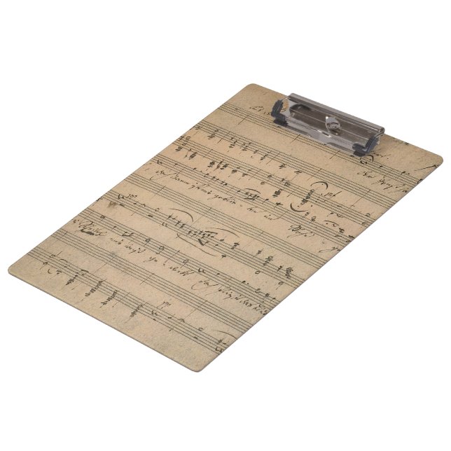 Antique Sheet Music from 1822, Song of the Old Man Clipboard (Angled)