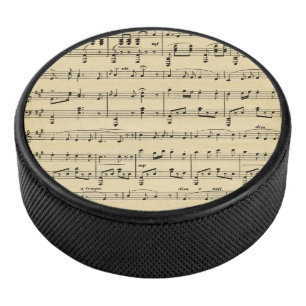 Antique Sheet Music Hockey Puck