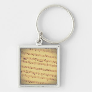 Antique Sheet Music Key Ring