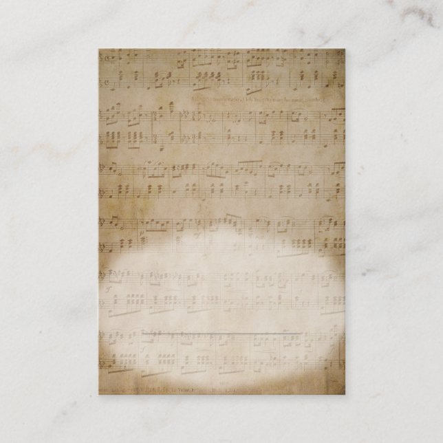 Antique Sheet Music Place Card (Front)