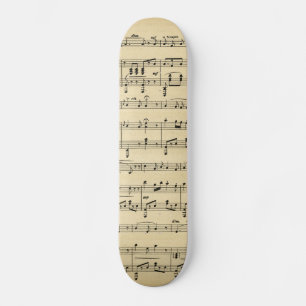 Antique Sheet Music Skateboard