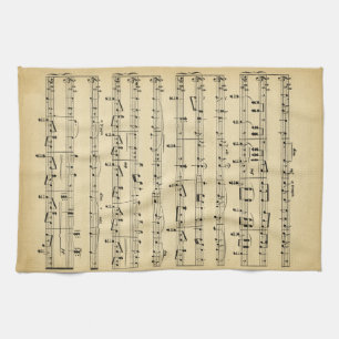 Antique Sheet Music Tea Towel