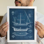 Antique Ship Blueprint I Poster<br><div class="desc">Maps & Blueprints</div>