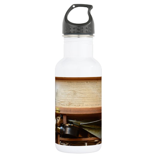 Antique Ship's Log 532 Ml Water Bottle (Front)