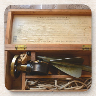 Antique Ship's Log Coaster