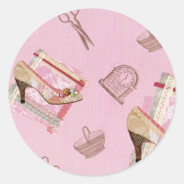 Antique Shoes_Pink Sticker (Front)
