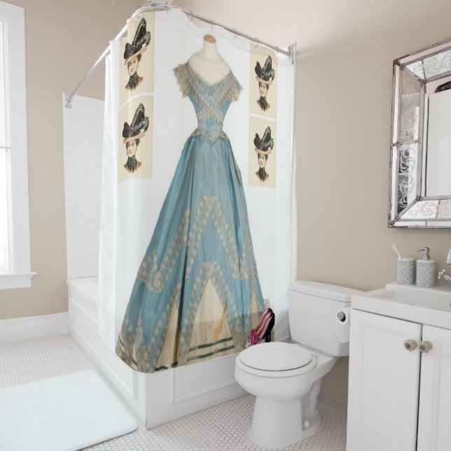 Antique Shower Curtain (In Situ)