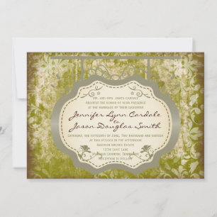 Antique Sign Country Distressed Wedding Invitation